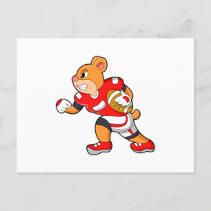 Carte Postale L'ours dans les sports de football