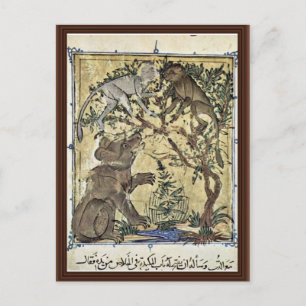 Carte Postale L'Ours Et Les Singes Par Ägyptischer Maler
