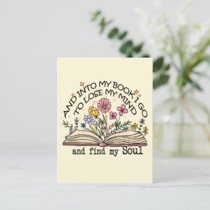 Carte Postale Louveur de livres floraux