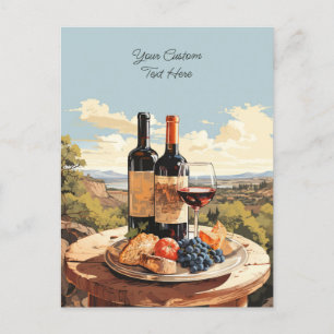 Carte Postale Louveur de vin de texte personnalisé