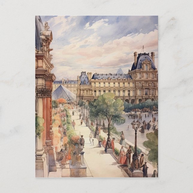 Carte Postale Louvre Paris Street Art (Devant)