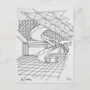 Carte Postale Louvre sous la Pyramide Paris, France