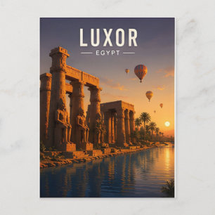 Carte Postale Louxor Égypte Nil Temples Patrimoine Ancien Voyage