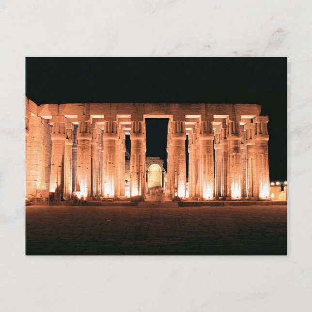 Carte Postale Louxor, Egypte, Temple de Louxor Pillars Hall Monu (Devant)