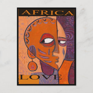CARTE POSTALE LOVE AFRICA POSTCARD PAR MOJISOLA AGBADAMOSI OKUBU