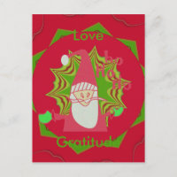 Carte postale Love and Gratitude Père Noël Hohoho!