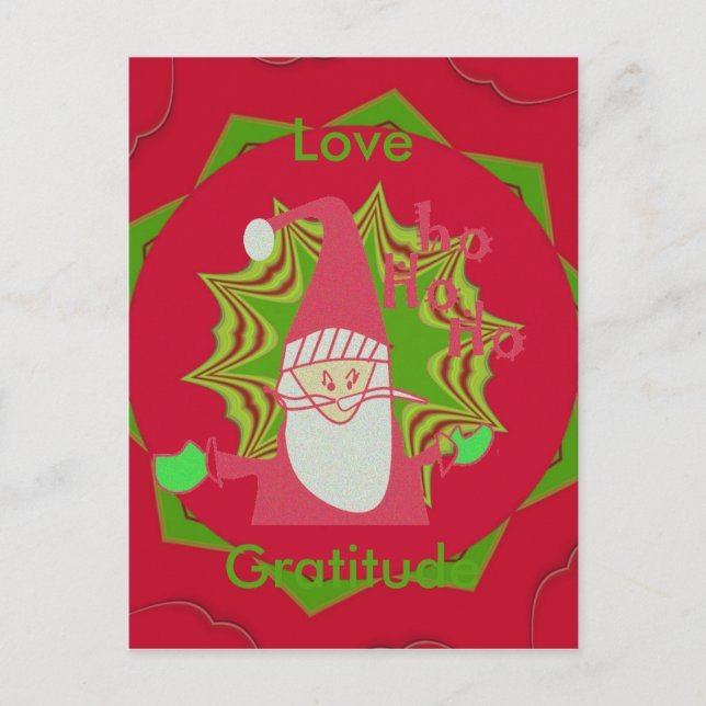 Carte postale Love and Gratitude Père Noël Hohoho! (Devant)