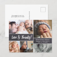 Love and Thanks Photo Collage Baby shower