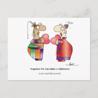 Carte postale LOVE & BE LOVED par April McCallum