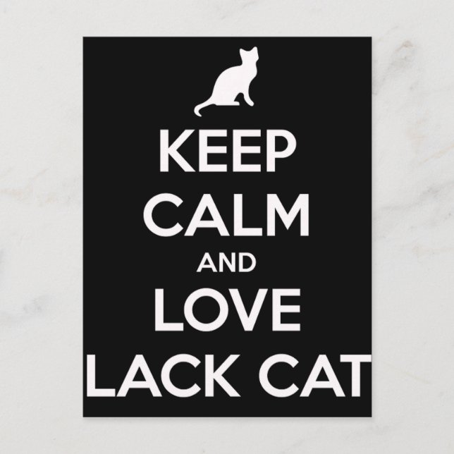 Carte Postale Love Black Cats (Devant)