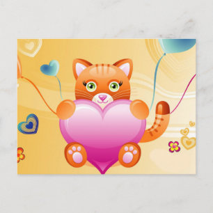 Carte Postale Love Cat