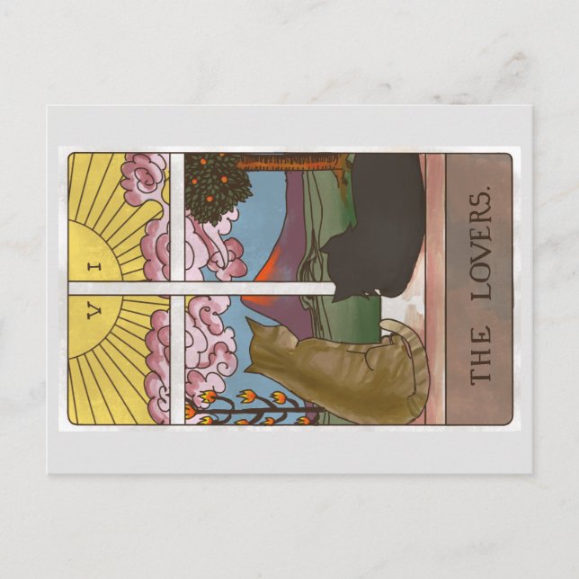 Carte postale Love Cat Tarot Card (Devant)