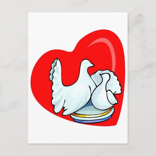 Carte Postale Love Doves (Devant)