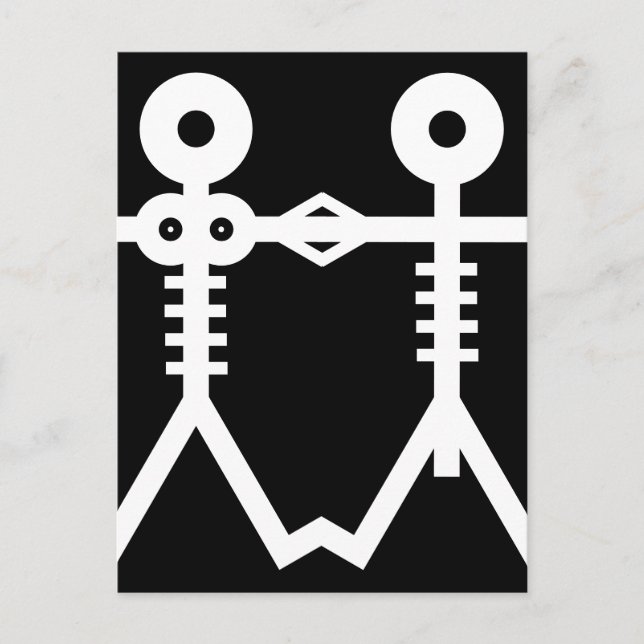 Carte Postale Love Eternal Skeletons Icon 2007 Art (Devant)