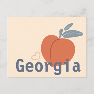 Carte Postale Love Georgia Peach
