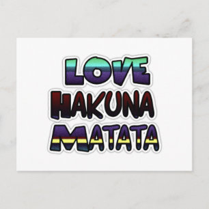 Carte Postale Love Hakuna Matata Cadfts