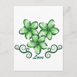 Carte Postale Love Hawaii Plumeria