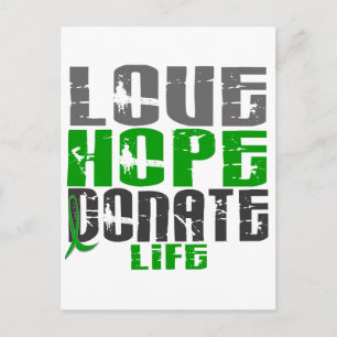Carte Postale LOVE HOPE DONNEZ VIE T-shirts, cadeaux, et vêtemen