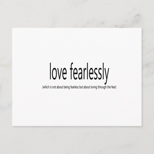 Carte Postale Love Intrépide dire Citation art (Devant)