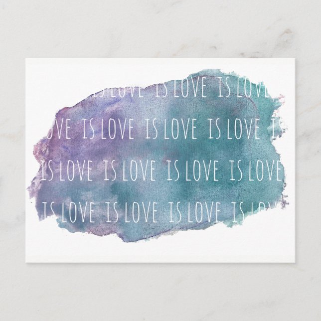 Carte Postale love is love is postcard (Devant)