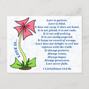 Carte Postale LOVE IS Patient Postcard