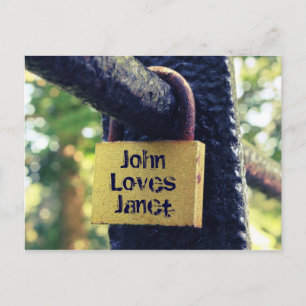 Carte Postale Love Lock (Effet Cross Process)