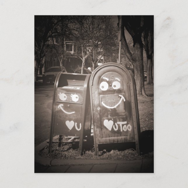 Carte Postale love mailboxes : je vous coeur (Devant)