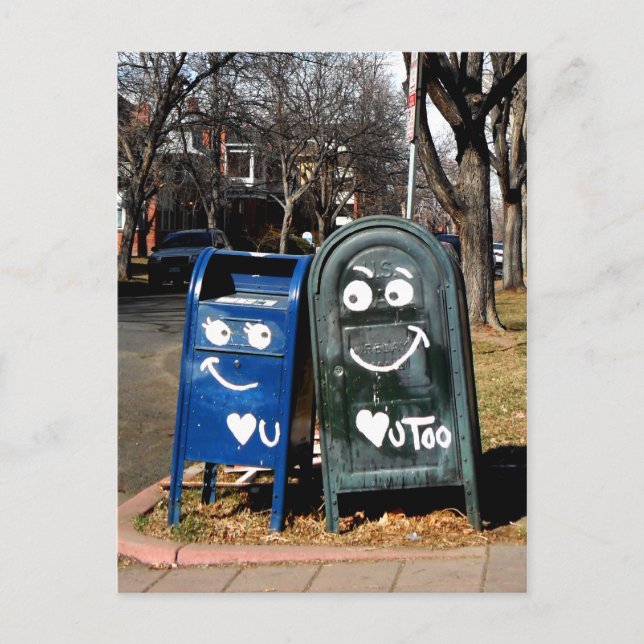 Carte Postale love mailboxes : je vous coeur (Devant)