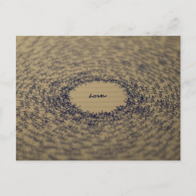 Carte Postale Love Note (Devant)