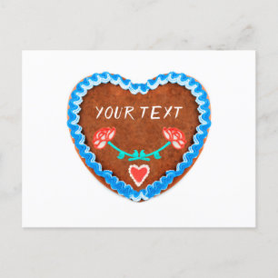 Carte Postale Love Oktoberfest Lebkuchen Herz mit Copy space