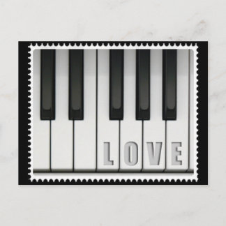 Carte Postale Love Piano