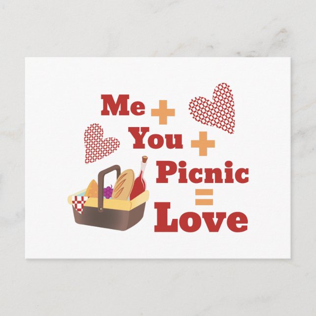 Carte Postale Love Pique-nique (Devant)