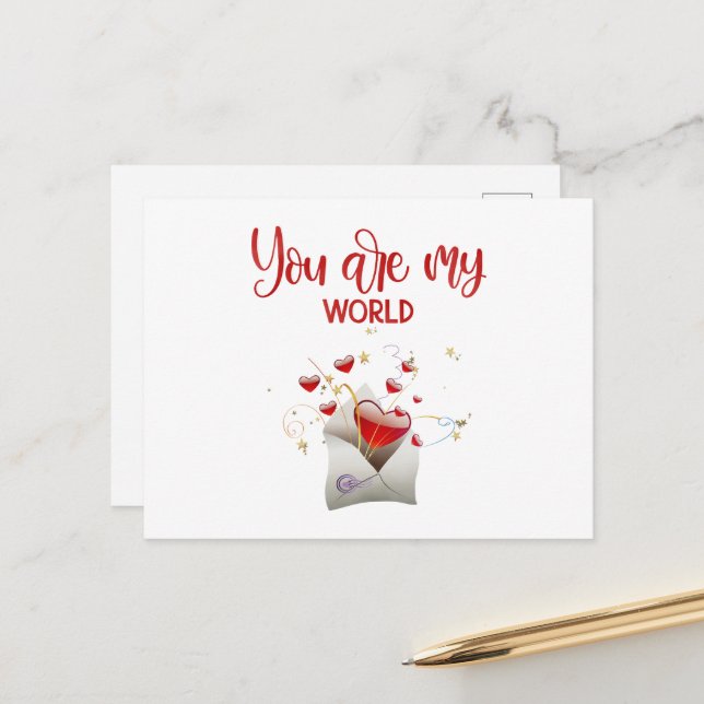 Carte Postale Love postcated (Devant/Arrière en situation)