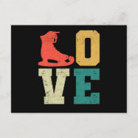Love skate équipe fan hiver drôle patinage artisti