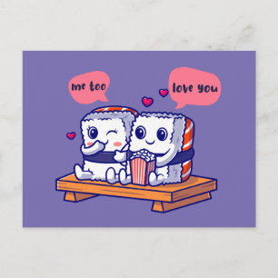 Carte postale Love Sushi Couple