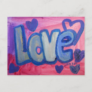 Carte postale Love Sweet Candy Art Painting