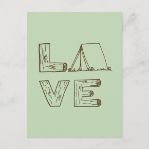 Carte Postale Love Tent Camping
