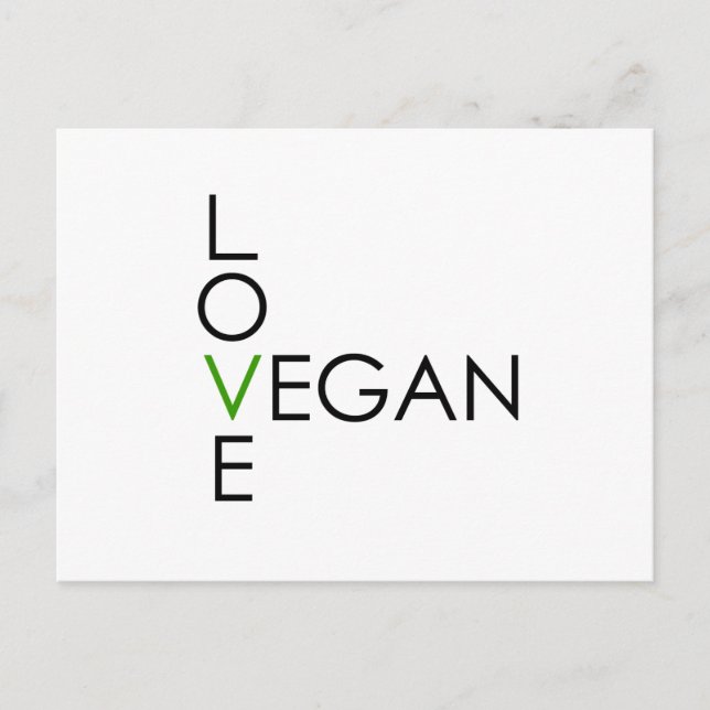 Carte Postale Love Vegan (Devant)