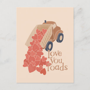 Carte Postale Love You Loads Camion de vidage avec coeur