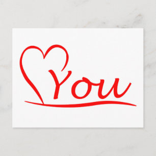 Carte Postale Love You, mon coeur est toujours ouvert à toi