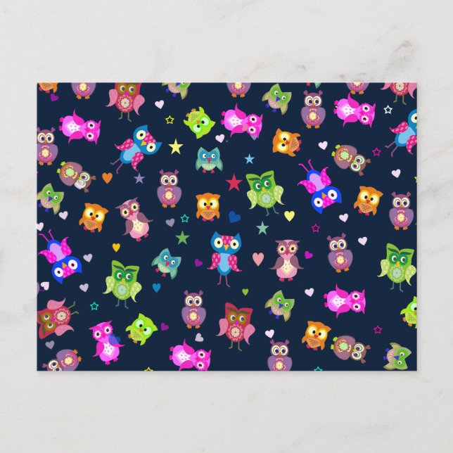 Carte Postale Lovebirds - hibou (Devant)