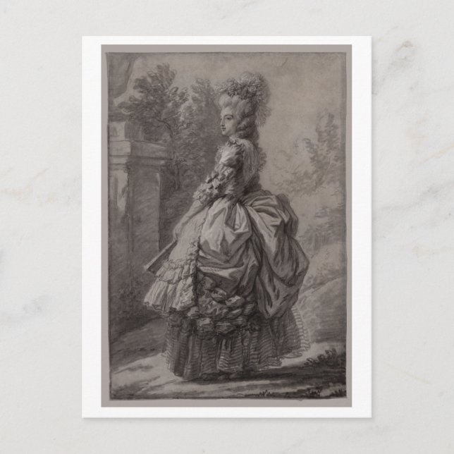 Carte Postale Lovely Marie Antoinette in a Park ca. 1780-1781 (Devant)