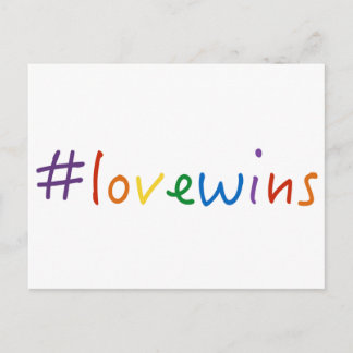 Carte Postale #lovewins l'amour gagne la fierté du mariage homos