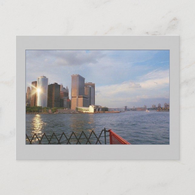 Carte postale 'Lower Manhattan au coucher du solei (Devant)
