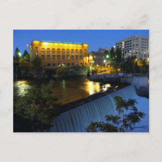 Carte Postale Lower Spokane Falls et Washington Water Power.