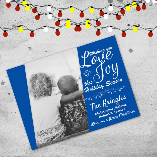 Carte postale Loy & Joy Blue Christmas Holiday (Créateur téléchargé)