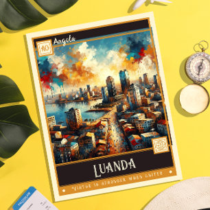 Carte Postale Luanda, Angola Peinture Vintage
