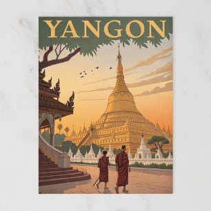 Carte Postale Luang Prabang Moines et temples