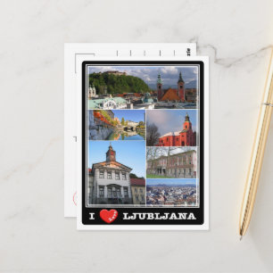 Carte Postale Lubiana - Slovénie - J'aime -
