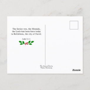 Carte Postale Luc 2-11, Écriture de Noël,